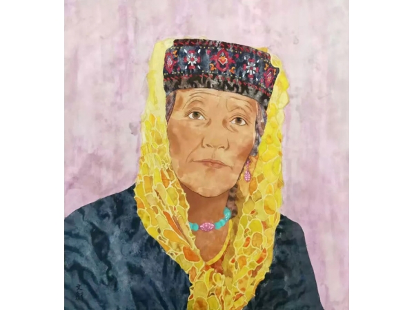 崔文剑  《塔吉克妇女》  纸本设色  56×51cm